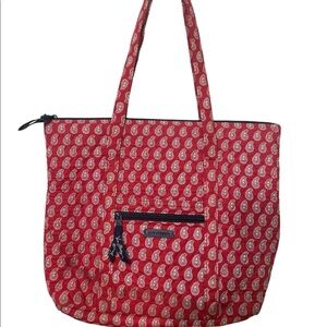 Vera Bradley Red Bandana Large  Shoulder Tote